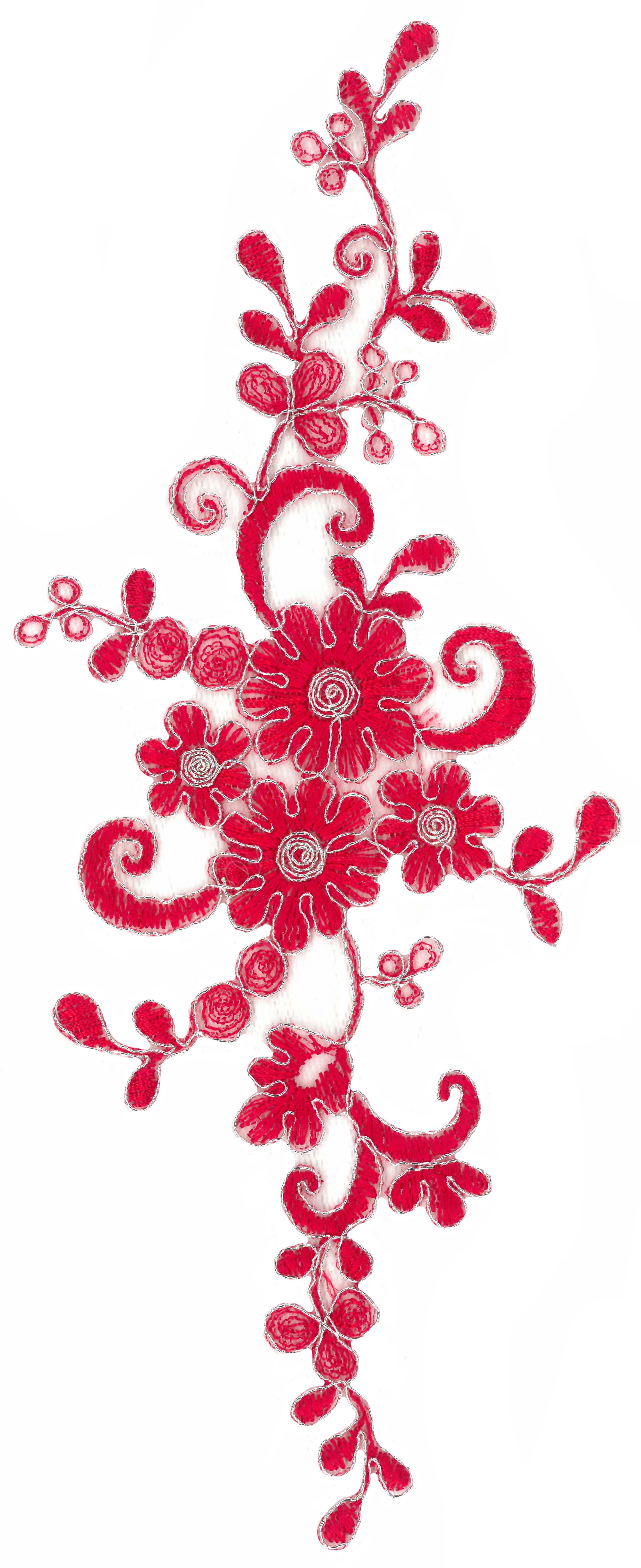EMBROIDERED MOTIF - RED